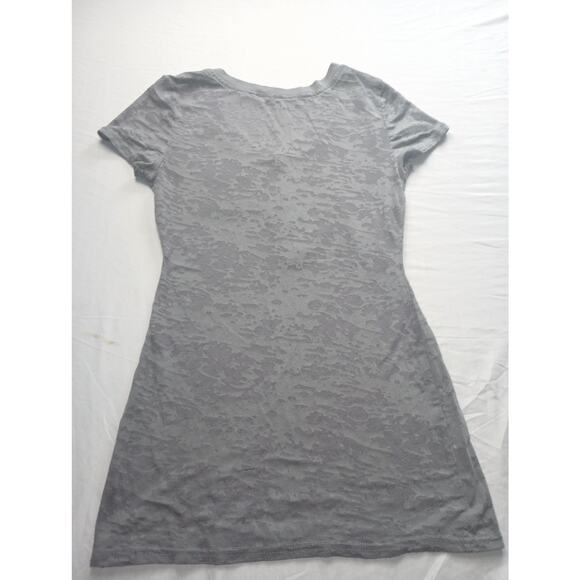 Vintage Y2K Guess Baby Doll Top Sheer Burn Out Gray T-shirt Fitted Small - Picture 4 of 4